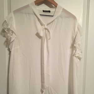 cute top with tie neck